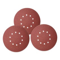 9 인치 125mm 라운드 샌드페이퍼 10 홀 디스크 샌드 시트 그릿 60-320 후크 루프 샌딩 폴리시 개, 02 320mm