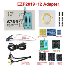 2022 EZP2019 5 어댑터 프로그래머 USB 프로그래밍 도구 지원 win7 & 8 24 25 93 EEPROM 플래시 bios 칩 EZP 2019, CHINA, ezp2019 wt 12adapter