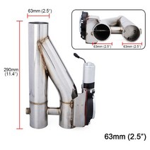 22.25 15 ~ 90 도 더블 밸브 전기 배기 차단 파이프 머플러 키트 무선 원격 제어