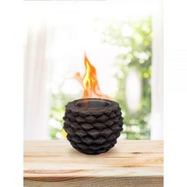 탁상 불 구덩이 그릇 마찰 알코올 테이블 상단 불 구덩이 야외 캠핑 외부 파티오 장식용 야외 휴대용 소나무 너트 모양 미니 개인 벽난로(#1), #1