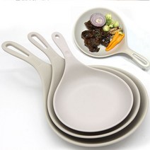 손잡이 그릇 집들이 선물 홈파티 파스타 디저트 브런치 홈카페 플레이팅 예쁜 플라스틱 접시 그릇, 멜라민팬쿠프-소