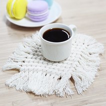 면사 사각 카페 티코스터 실뜨개 컵받침 다용도 받침