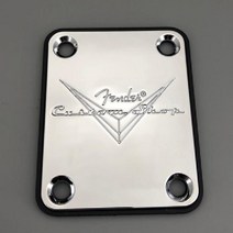 펜더 ST TL Squier 기타 용 커스텀 샵 넥 플레이트, E 5 Custom Shop Chrome