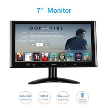 휴대용모니터 포터블모니터 Eyoyo-7 인치 1024x600 컴퓨터 TV PC 모니터 LCD 화면 HDMI VGA AV Specker 디, 한개옵션0