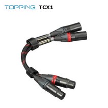 TOPPING TCX1 Audiophile 6N Single Crystal Copper XLR Balanced Line XLR Professional Audio Cable, 25cm
