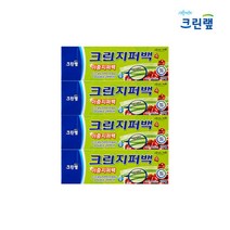 크린랩 이중 지퍼백 소 20매x4통 비닐백, 단품
