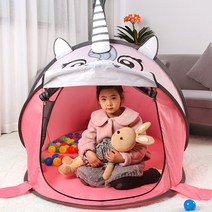 캐보트 동물 팝업 텐트, 연핑크(유니콘)