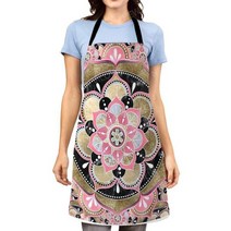 빅사이즈방수앞치마 용접 여름 린넨 앞치마 만다라 미학 여성용 주방 앞치마 오리지널 방수 소녀 커스텀 남자 웨이터 작업 오일 방지 빈티지 페르시아125840, 22102wq-000422-_66X81CM(XL)
