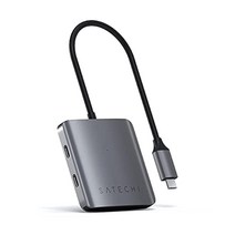 Satechi 4 포트 USB-C 허브 데이터 전송 전용 (비디오 출력 및 충전 지원) (MacBook Pro iPad Pro 등 지원)