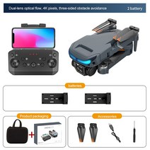 드론 프로페셔널 8K 드론 GPS 3KM 듀얼 HD 쿼드콥터 카메라 360 도 장애물 회피 5G 와이파이 XT9 미니 드론, 05 4K Dark Grey 2B