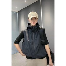 여름 여성 자외선 차단 조끼 야외 서양식 작은 쌓인