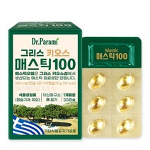 매스틱 100 오일 알약 그리스산 캡슐, 30정, 500mg, 15g