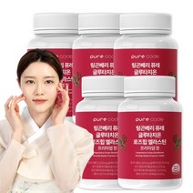 퓨어코드 링곤베리 퓨레 글루타치온 로즈힙 엘라스틴 프리미엄 정 1000mg X 60정, 5개