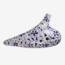 오카리나 교육용 준비물 오카리나 파란색과 흰색 도자기 중국 홀 전문 수제 백운석 세라믹 악기 홈, 07 Bass-C