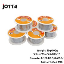 용접 와이어 용접기 플럭스 2.0 sn63pb37 주석 납 솔더 용융 로진 코어 솔더링 롤 무세척, 0.6mm, 100 그램