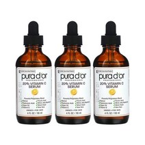 퓨라도어 (아이허브) 3개X Pura Dor 프로페셔널 20% 비타민C 세럼 118ml 빠른직구