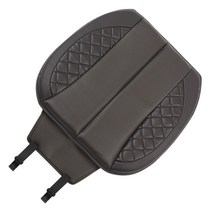 루젠 아크모 가죽 자동차 쿠션방석 차량등쿠션 메모리폼, 다크브라운, 등쿠션, 1개