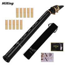 HiXingC 키 미니 포켓 색소폰 ABS 소재 색소폰 및 마우스 피스 갈대 운반 가방 목관악기 Muslady 10 피스, CHINA, HiXing C Key