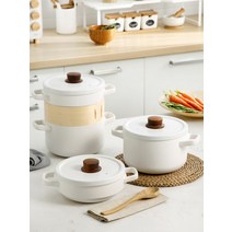 편백나무 떡찜기 만두 스티머 딤섬 일본식 내열성, 블랙그린 2.6L  싱글포트  패드+클립