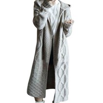 여자옷 초겨울 봄가을 여자외투 꽈배기 후드 롱가디건