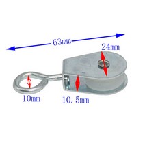닭 사육 동물 용품 마이크로 0.03t 고정 풀리 단일 풀리 diy 가금류 수선 풀리, 회색, s