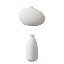 2pcs 북유럽 세라믹 마른 꽃 꽃병 사진 소품 거실 집들이 선물 장식, 하얀색