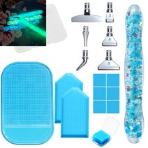 디노샵 고급형 야광 보석십자수 도구 펜 파레트 세트 풀구성, [블루]야광 풀세트, 1세트