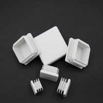 각파이프캡 의자 다리 파이프용 블랙/화이트 인서트 가구 사각형 플라스틱 블랙 블랭킹 엔드 캡 배관 플, 01 White_10 10x10mm -6Pcs