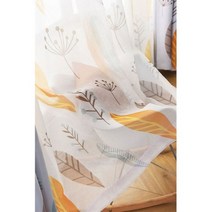 호텔식 암막 가림막 우풍 커튼 중문 북유럽 거실 인쇄 잎 창 침실 주방 블라인드 드레이프 얇은 명주 그물