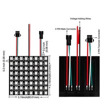 ed 차량용 간판 전광판 WS2812B RGB LED 패널 스크린 8x8 16x16 8x32 256 픽셀 디지털 유연한 프로그래밍, 한개옵션1, 01 8x8