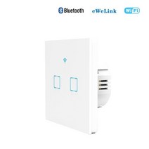 EWelink Smart Life Light Switch WiFi Touch Sensor Remote Control No Neutral Wire 220V For Alexa Goog, 한개옵션1, 05 EU white two