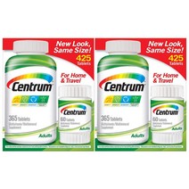 [ 1+1= 2병 ] 센트룸 어덜트 남여성인용 종합 멀티비타민 425정 [미국 COSTCO제품 직배송], 남여공용 425정 X 2병