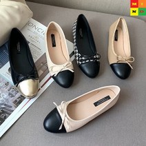 유렌뉴 말랑한 발편한 투톤 플랫슈즈 예쁜단화 리플레카@