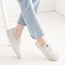 홍당무 별장식 스니커즈 단화 2color 2cm