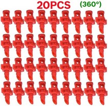 20 pcs 90180360도 각도 굴절 노즐 스프링클러 헤드 스레드 연결 정원 나무 관개 미스트 분무기 미니 농지 텃밭, KSL01-154-360-20PCS