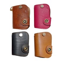 케이스 단체주문가능 각인가능 자동차키홀더 소가죽 골프키, 브라운_각인(O)