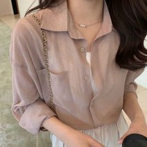 LKF916295ETC 데일리 셔츠 린넨 여름 남방 블라우스 루즈핏