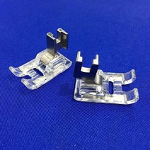 가수 Janome Brother Bernette 7303L AA7229 용 클리어 글라이드 오픈 토 새틴 스티치 발 1 개