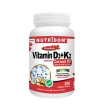 (뉴트리돔) 비타민 D3+K2 300정 면역 뼈건강 (Nutridom Vitamin D3+K2 300caps)