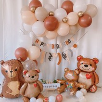 [3시전당일발송] DIY 구름 풍선 가랜드 베어 벌룬클라우드 생일파티 브라이덜샤워 베이비샤워 파티용품 환갑 팔순 풍선장식, 풍선스탠드+풍선가랜드+글자가랜드