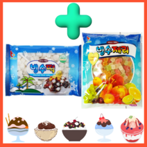 부국 빙수떡 1개 +빙수제리 1개 묶음 (팥빙수 토핑), 1개 (떡1제리1)