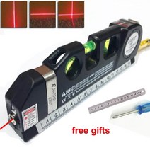 수평레벨기 디지털수평계 레이저줄자 자동측정기 오토수평자 미니측량기 4 in 1 선 정신 수준 2.5m 무료 선물, 전용 레이저