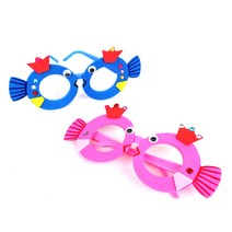 키싱구라미 안경//미술샘 하다니 물고기안경 여름만들기 안경만들기, 1.파랑, 7세 이하, 1인용 개별포장