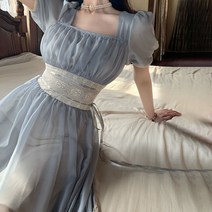 스노우드림 빅 피쉬 프렌치 레이디 드림 프러포즈 라이트 바캉스 봄철 허리 여밈 선녀 원피스 얇은 여