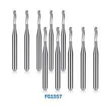 강력한 전기드릴 핸드피스 FG 치과용 텅스텐 카바이드 버 드릴 원형 타입 고속 핸드 피스 직경 mm 10 개, 06 FG 1557