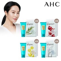 AHC [추석선물대첩] 마이크로 착붙마스트 시트 33ml 10매 4종 중 택1+에센스 클렌징폼 50ml, 옵션선택:00M001)레드콜라겐