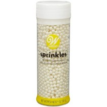 윌튼 화이트 슈가 펄 스프링클 5oz Wilton White Sugar Pearl Sprinkles, 1팩