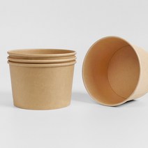 750호 크라프트 종이용기 소량 100개 / 알감자 떡볶이 어묵 닭강정 포장 일회용 컵 용기, 750 크라프트컵 100개