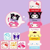 산리오 피규어 블럭만년 스탬프 5종세트 (879825) 시나모롤+쿠로미+마이멜로디+폼폼푸린+헬로키티