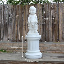 오줌싸개동상 천사 조각품 석상 조형 돌조각상, 12. (화이트)동자승/베이스 1.05cm